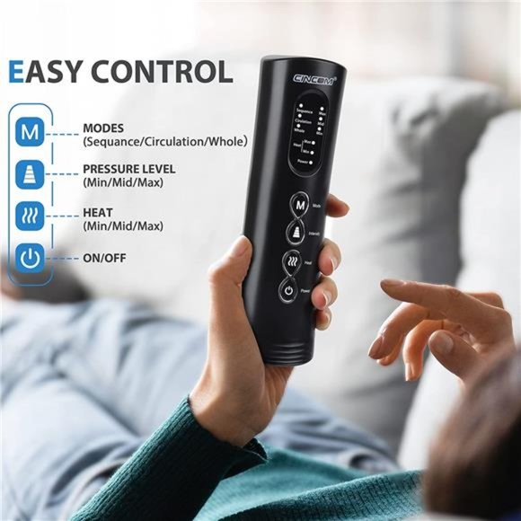 Leg Massager for Circulation with Heat, Foot Calf and Thigh Air Compression - Picture 6 of 6